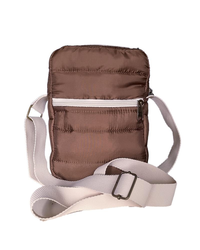 BANDOLERA PUFFER CHOCOLATE