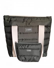 Set Bolso+Neceser Puffer Bruja VERDE MILITAR